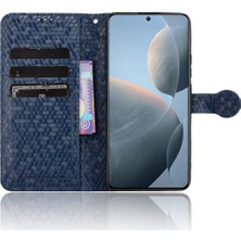 4U Sky Xiaomi Poco X6 Pro 5g/redmi K70E 5g Case Deri Deri Baskılı Noktalar Desen Desenli Akıllı Telefon Kapak-Dark Mavi (Yurt Dışından)