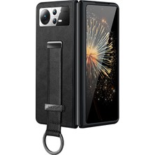 4U Sky Xiaomi Karışımı Için Kat 2 5g Kasa El Kayışı Kickstand Deri+Pc+Tpu Telefon Kapak-Black (Yurt Dışından)