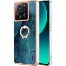 4U Sky Xiaomi 13T/13T Pro/redmi K60 Ultra Mermer Desen Şok Geçirmez Kapak Tpu Cep Telefonu Vaka Yeşil (Yurt Dışından)