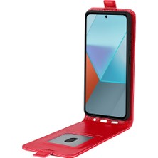 4U Sky Xiaomi Için Redmi Note 13 Pro 5g Case Çılgın At Dokusu Cep Telefonu Deri Kapak-Kırmızı (Yurt Dışından)