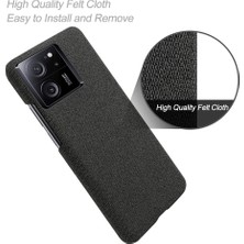 4U Sky Xiaomi Için Slim Fit Telefon Kabuğu Redmi K60 ULTRA/13T/13T Pro Kumaş+Sert Pc Koruyucu Telefon Kapağı Case-Black (Yurt Dışından)