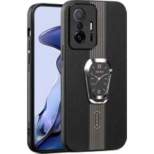 4U Sky Xiaomi 11T 5G/11T Pro 5g Case Contre Pu Deri+Tpu+Akrilik Kapak Black (Yurt Dışından)