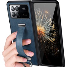 4U Sky Xiaomi Karışımı Için Kat 2 5g Kasa El Kayışı Kickstand Deri+Pc+Tpu Telefon Kapak Kırmızısı (Yurt Dışından)