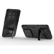 4U Sky Xiaomi 14 Pro Vaka Şok Geçirmez Koruyucu Telefon Kapağı Kickstand-Black (Yurt Dışından)