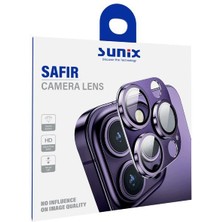 Sunix Iphone 13 Pro / 13 Pro Max Ile Uyumlu Darbeye Dayanıklı Safir Kamera Lens Koruyucu Gold