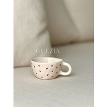 Guezia Love Fincan | El Yapımı Seramik Kahve Fincanı | 1 Adet | 120 ml