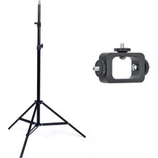 Coverzone 2'li Set Tripod ve Montaj Adaptörü, Canlı Yayın/fotoğrafçılık Işık Yayıncı Için Vidalı Evrensel Cep Telefonu Tutucu, Cep Telefonu Için Tripod