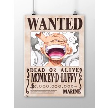 One Piece Luffy Gear 5 Wanted Anime Dizi Film Posteri