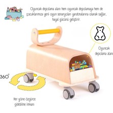 Mercan Adası Sevimli Canavar Yürüteç Ahşap Oyuncak Cute Monster Ride On 12AY+