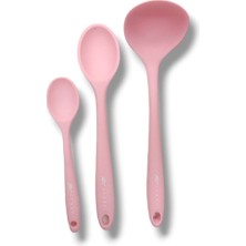 Cep Home 3'lü Silikon Set 1 Kepçe 1 Kaşık (27.5cm) 1 Kaşık (20 Cm)