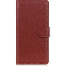 4U Sky Litchi Deri Deri Telefon Koruyucu Kabuk Kılıfı Cüzdanlı Xiaomi Redmi Için Stand 10 5g/poco M3 Pro 5g/4g-Brown (Yurt Dışından)