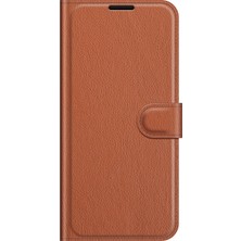 4U Sky Cüzdan Tasarım Folio Flip Litchi Doku Deri Telefon Kılıfı Xiaomi Redmi Stand 10 5g/poco M3 Pro 5g/4g-Brown (Yurt Dışından)