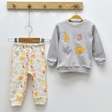 Damla 24533DM Kız Bebek Cute Animals Gri Eşofman Takımı