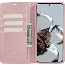 4U Sky Xiaomi 12T Pro 5G/12T 5g/redmi K50 Ultra Kılıf Cüzdan Deri Deri Stand Telefon Kabuk Rose Altın (Yurt Dışından)