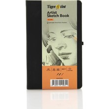 Tigertint Sketchbook Sert Kapaklı Eskiz Defteri 90 gr A5 80 Yaprak Siyah