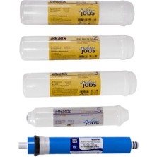 Water Jobs Alkali Özellikli 5'li Premıim Kalite Nsf Belgeli Su Arıtma Cihazı Filtre Seti