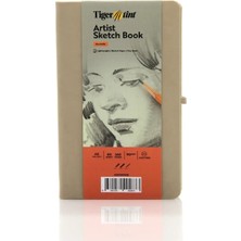 Tigertint Sketchbook Sert Kapaklı Eskiz Defteri 90 gr A5 80 Yaprak Bej