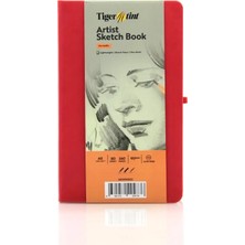 Tigertint Sketchbook Sert Kapaklı Eskiz Defteri 90 gr A5 80 Yaprak Kırmızı