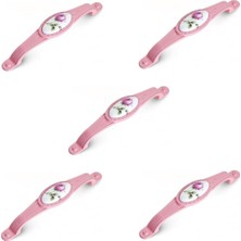 Eym 5 Adet Tomurcuk Porselen Mobilya Dolap Kulp 128 mm Pembe Gül Pembe