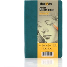 Tigertint Sert Kapak Eskiz Defteri 140 G A5 80 Yaprak Turkuaz 100140507