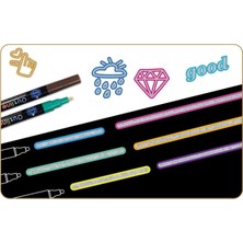 Keep Smiling Outline Marker Dekoratif Kalem Seti 1 mm 10LU LBK-0001