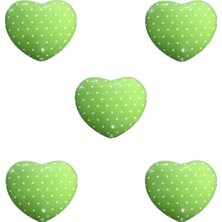 Eym 5 Adet Tomurcuk Porselen Çocuk Odası Yeşil Kalp Mobilya Kulp