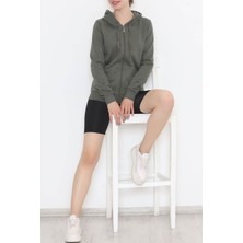 Smond Store Kapşonlu Fermuarlı Sweat Haki - 11866.108.