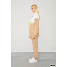 Masiva Collection Tesettür Takım Paraşüt Kumaş Camel