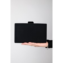 Luvi Yola Siyah Süet Kadın Abiye Çanta