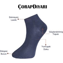 ÇorapDiyarı Premium 8'li Dikişsiz Erkek Bambu Spor Bilek Patik Çorap