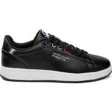 Benetton BNI-10063 Erkek Klasik Sneaker Siyah - Beyaz