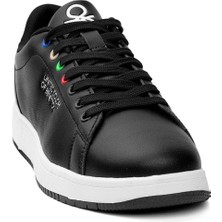 Benetton BNI-10063 Erkek Klasik Sneaker Siyah - Beyaz