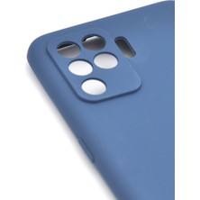 NOVKA Phone Accessories  Oppo Reno 5 Lite Uyumlu Düz Renk Esnek Yumuşak Silikon Kılıf  Rubber Indigo Mavi