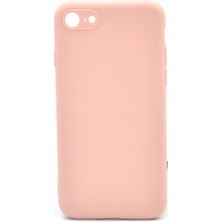 NOVKA Phone Accessories  iPhone 7 / 8 Uyumlu Düz Renk Esnek Yumuşak Silikon Kılıf  Rubber Pembe