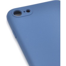 Novka iPhone 7 / 8 Uyumlu Düz Renk Esnek Yumuşak Silikon Kılıf  Rubber Indigo Mavi