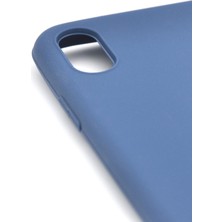 NOVKA Phone Accessories  iPhone Xs Max Uyumlu Düz Renk Esnek Yumuşak Silikon Kılıf  Rubber Indigo Mavi