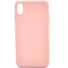 NOVKA Phone Accessories  iPhone Xs Max Uyumlu Düz Renk Esnek Yumuşak Silikon Kılıf  Rubber Pudra Pembe