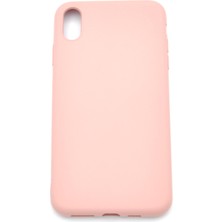 NOVKA Phone Accessories  iPhone Xs Max Uyumlu Düz Renk Esnek Yumuşak Silikon Kılıf  Rubber Pudra Pembe