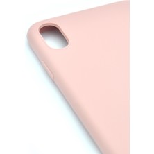 NOVKA Phone Accessories  iPhone Xs Max Uyumlu Düz Renk Esnek Yumuşak Silikon Kılıf  Rubber Pudra Pembe