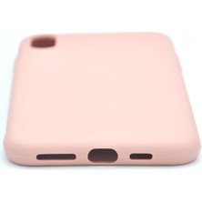 NOVKA Phone Accessories  iPhone Xs Max Uyumlu Düz Renk Esnek Yumuşak Silikon Kılıf  Rubber Pudra Pembe