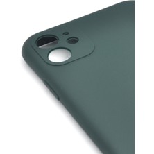 NOVKA Phone Accessories  iPhone 11 Uyumlu Düz Renk Esnek Yumuşak Silikon Kılıf  Rubber Siyah