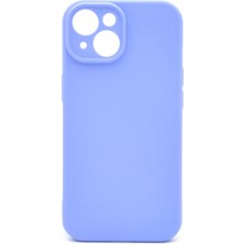 NOVKA Phone Accessories  iPhone 14 Uyumlu Düz Renk Esnek Yumuşak Silikon Kılıf  Rubber Açık Mor