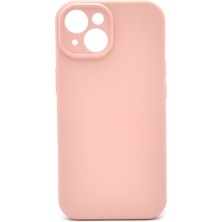 NOVKA Phone Accessories  iPhone 14 Uyumlu Düz Renk Esnek Yumuşak Silikon Kılıf  Rubber Pembe