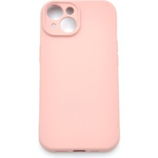 NOVKA Phone Accessories  iPhone 14 Uyumlu Düz Renk Esnek Yumuşak Silikon Kılıf  Rubber Pembe