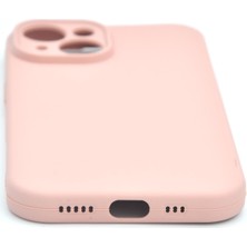 NOVKA Phone Accessories  iPhone 14 Uyumlu Düz Renk Esnek Yumuşak Silikon Kılıf  Rubber Pembe