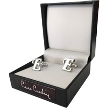 Pierre Cardin Gümüş Rengi Kol Düğmesi E Harfi