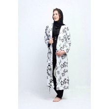 Effortt Siyah Tesettürlü Sabahlıklı Hamile Lohusa Pijama Takımı