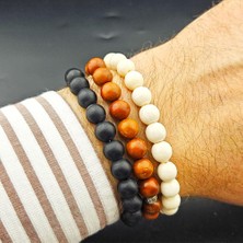 Pigado Kuka Deve Kemiği ve Oniks 3'lü Bileklik Seti