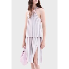 Emporio Armani Pileli Boyundan Bağlamalı Top Kadın Top 3D2KT3 2M18Z 0327