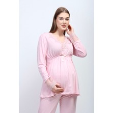 Effortt Pembe Hamile Lohusa Pijama Takımı